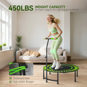 Soozier 45" Rebounder Trampoline for Adults, Mini Fitness Trampoline Bungee Rebounder with 5-Level Adjustable Handle