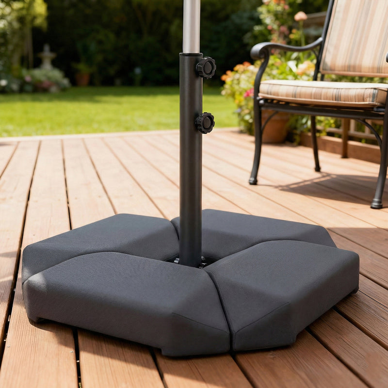 4PCs Cantilever Umbrella Base Weights for Offset Banana Parasol, HDPE Water or Sand Filled Patio Umbrella Weights