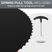Soozier Trampoline Replacement Mat, Fits 14' Trampoline w/ 80 V-Hooks & 5.5" Springs (Spring & Frame not Included), Black
