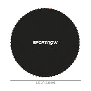 Soozier Trampoline Mat Replacement with Spring Pull Tool and 72 V-Hooks, Fits 12ft Trampoline, Using 5.5" Springs, Black