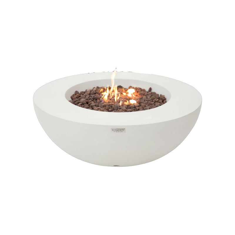 Elementi Lunar Bowl Fire Table - Cream White