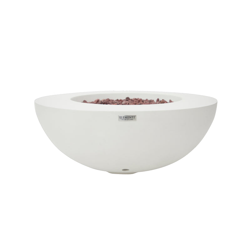 Elementi Lunar Bowl Fire Table - Cream White