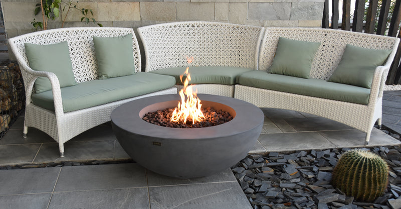 Elementi Lunar Bowl Fire Table - Dark Gray