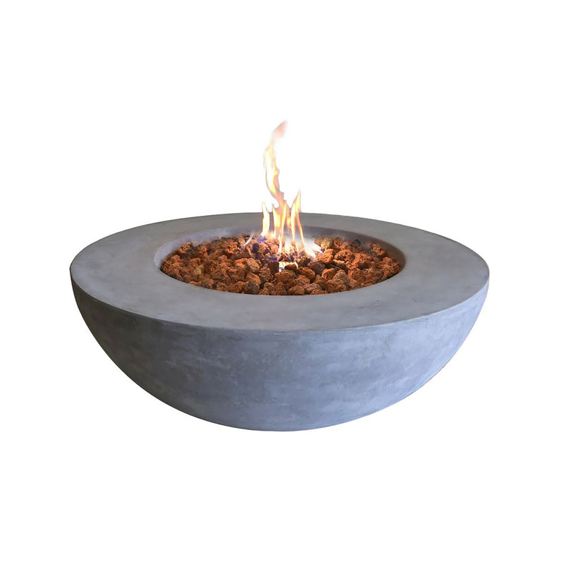 Elementi Lunar Bowl Fire Table - Light Gray