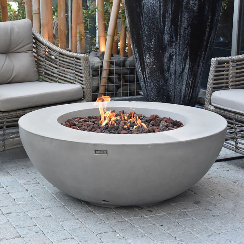 Elementi Lunar Bowl Fire Table - Light Gray
