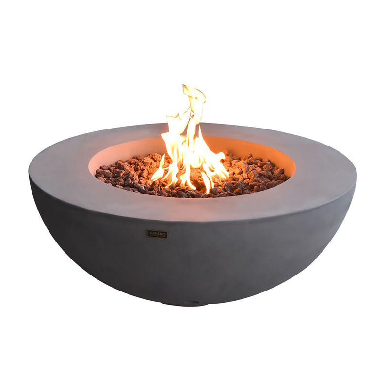 Elementi Lunar Bowl Fire Table - Light Gray