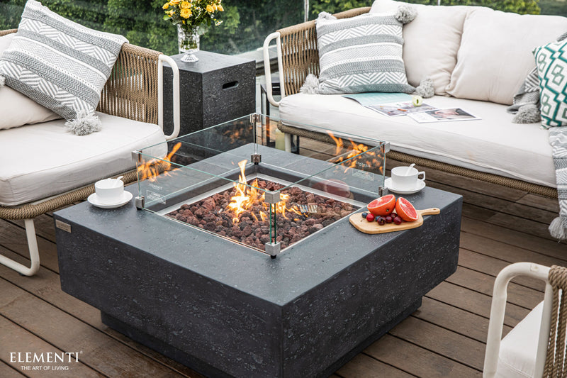 Elementi Manhattan Fire Table - Dark Gray