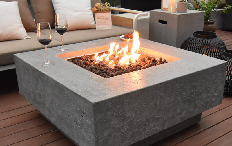 Elementi Manhattan Fire Table - Light Gray