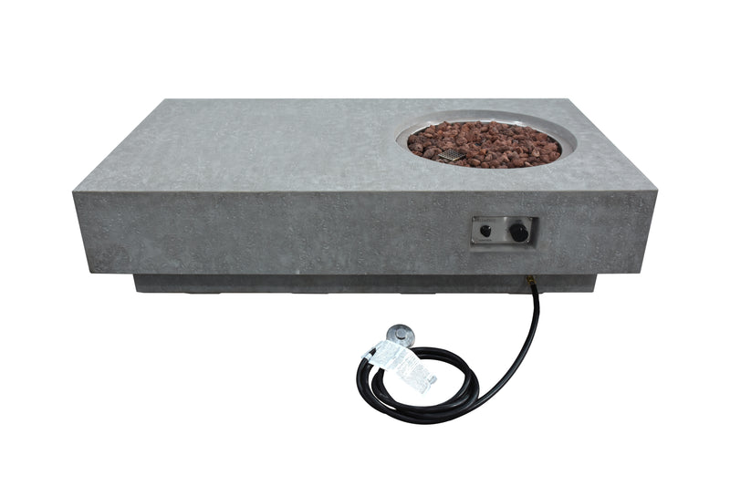 Elementi Metropolis Fire Table - Light Gray
