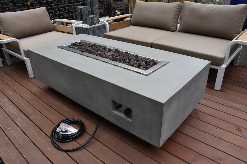 Elementi Granville Fire Table - Light Gray