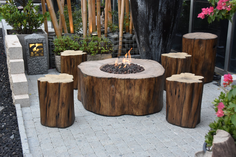 Elementi Manchester Fire Table - Redwood