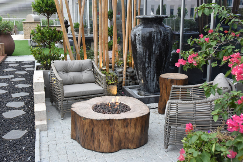Elementi Manchester Fire Table - Redwood