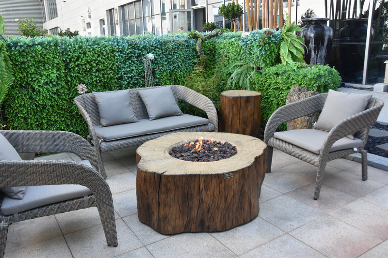 Elementi Manchester Fire Table - Redwood