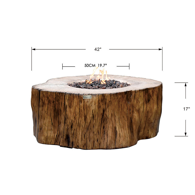 Elementi Manchester Fire Table - Redwood