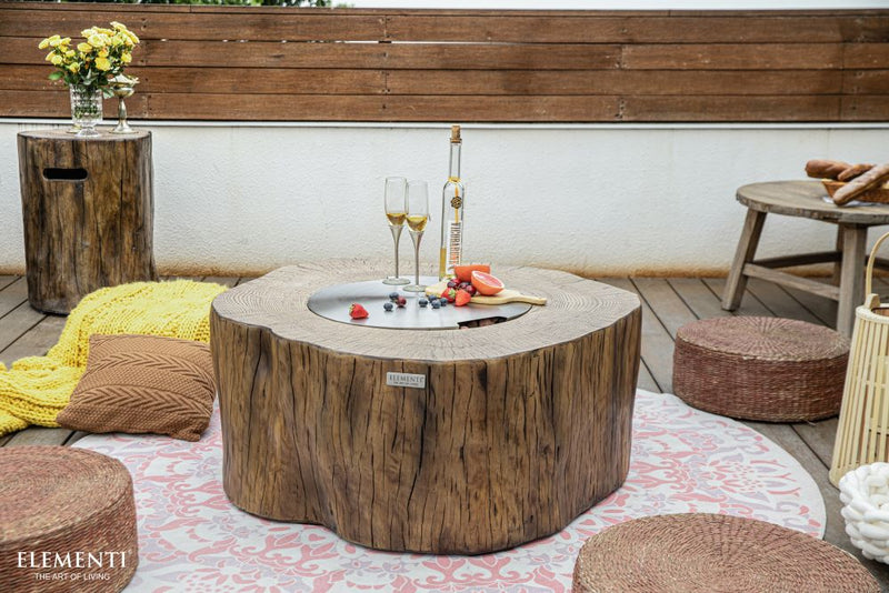 Elementi Manchester Fire Table - Redwood