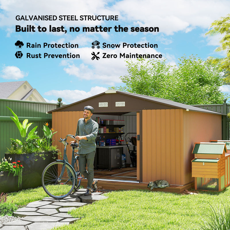 Garden Storage Shed - Yellow