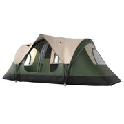 Outsunny - Camping Tent for 6 Man with 2000mm Waterproof Rainfly and Carry Bag for Fishing Hiking Festival, Dark Green