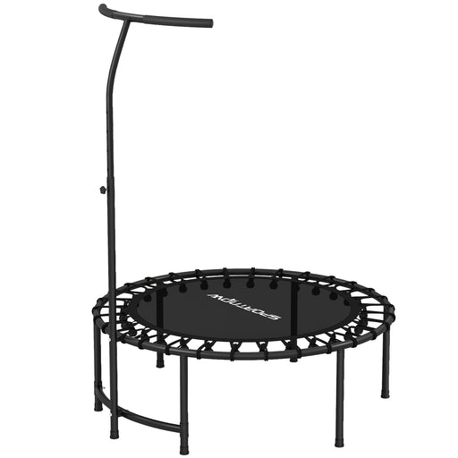 Soozier 40" Rebounder Trampoline ,Mini Trampoline Indoor with Adjustable Handle, Quiet and Safe Bungee Rebounder,Black