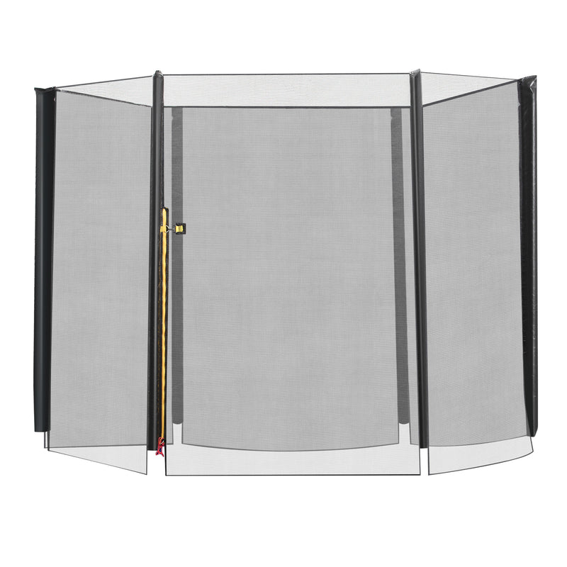 Soozier 8FT Round Trampoline Enclosure Net Outdoor Bounce Safety Net Replacement for 6 Poles Black