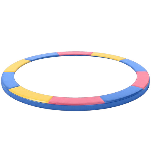 Soozier Trampoline Pad, 14FT Replacement Trampoline Safety Pad Mat Spring Cover, Water-Resistant, UV-Resistant, Tear-Resistant, No Holes for Pole, Colorful