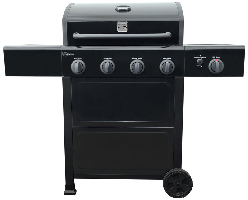 Kenmore 4 Burner Gas Grill Plus Side Burner - All Black