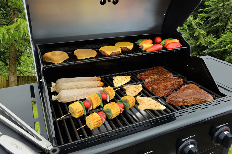 Kenmore 4 Burner Gas Grill Plus Side Burner - All Black