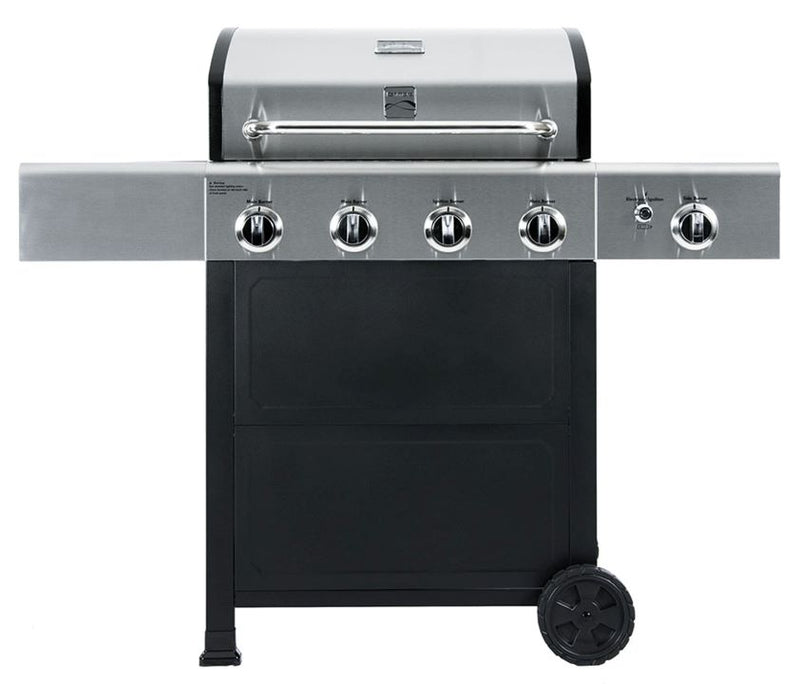 Kenmore 4 Burner Gas Grill Plus Side Burner - Black with Stainless Steel Lid
