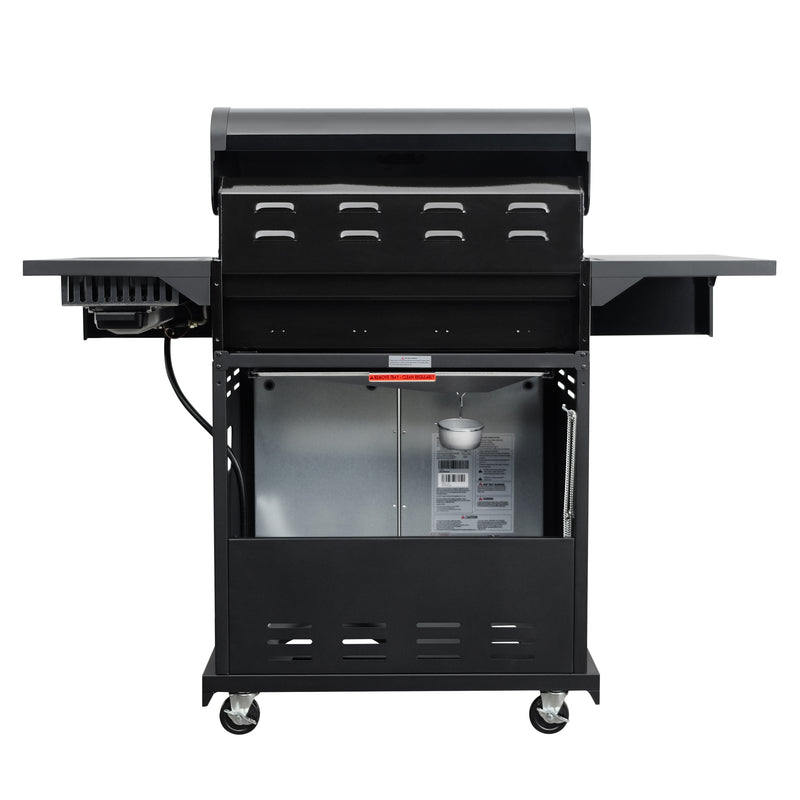Kenmore 4 Burner Gas Grill Plus Side Searing Burner - Black/Copper