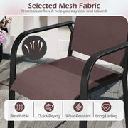 Costway - Patio Dining Chairs Set of 2/4/6 Stackable Outdoor Armchairs-Set of 2