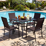 Costway - Patio Dining Chairs Set of 2/4/6 Stackable Outdoor Armchairs-Set of 4