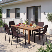 Costway - Patio Dining Chairs Set of 2/4/6 Stackable Outdoor Armchairs-Set of 6