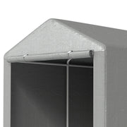 Portable Bicycle Shed with Galvanized Steel Frame and Large Door, Waterproof Outdoor Shed for Garden Tools, Light Grey
