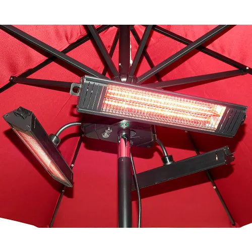 Hiland® Infrared Parasol Heater w/Remote Control, 1500W, 120V, Black — WBB3232288