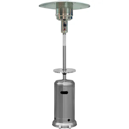 Hiland Outdoor Patio Heater with Table 48000 BTU Propane Stainless Steel
