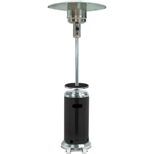 Hiland Outdoor Two Toned Patio Heater 48000 BTU Propane Stainless Steel/Black