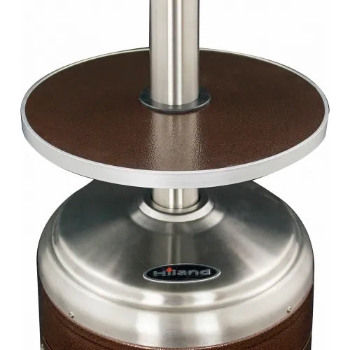 Hiland Outdoor Two Toned Patio Heater 48000 BTU Propane Stainless Steel/Hammered Bronze
