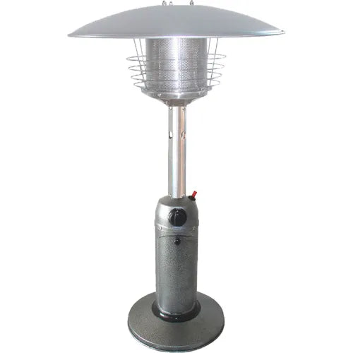 Hiland Table Top Patio Heater 11000 BTU Propane Hammered Silver