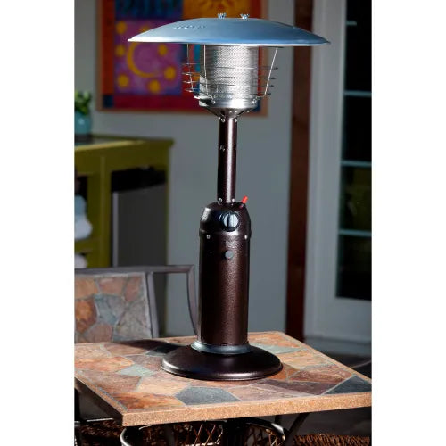 Hiland® Table Top Patio Heater, 11000 BTU, Propane, Hammered Bronze — WBB3232303