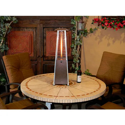 Hiland® Glass Tube Table Top Patio Heater, 9500 BTU, Propane, Hammered Bronze — WBB3232296