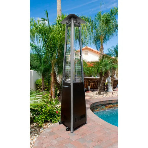 Hiland® Commercial Natural Gas Glass Tube Heater, 38000 BTU, Hammered Bronze — WBB3232315