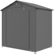 6' x 4' Portable Shed, Waterproof Bike Tent with Roll-up Zipper Door, Vent and Galvanised Metal Frame, Dark Grey