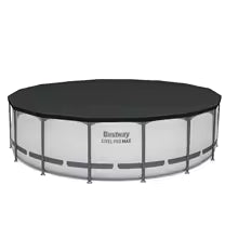 Steel Pro MAX Above Ground Pool, Round Metal Frame Outdoor Swimming Pool Set with Filter Pump, Ladder, and, Custom