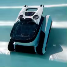 Cordless Wall-Climbing Robotic Pool Cleaner, Fully Automatic Swimming Pool Vacuum Cleaner For Floor, Wall & Waterline Cleaning