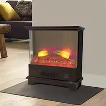 29.2 Inch 3-Sided Electric Open Fireplace Portable Decorative Vertical Outdoor Fireplace