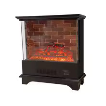 29.2 Inch 3-Sided Electric Open Fireplace Portable Decorative Vertical Outdoor Fireplace