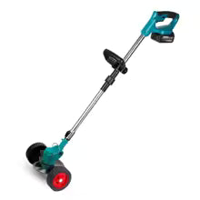 21V Electric Cordless String Trimmer Lightweight Double Front Wheel,High Power Lawn Mower for Weed Wacker&Trimmer&Edger