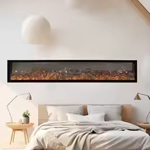 Newest Multi Function Led Display Convenient Glass Panel 2000MM With Bluetooth Audio Contemporary Electric Fireplace