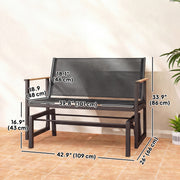 Outsunny - Outdoor Glider Bench for 2 Person, Patio Glider Loveseat with Thick Cushions for Garden Balcony Porch, Dark Grey