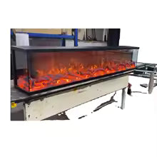 Electric Fireplace Insert 2000*300*400mm 3 Sides LED Flame Steel for Home Hotel Modern 1500W Remote Control