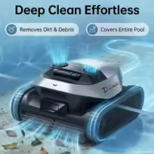Automatic Robotic Pool Cleaner Dreame Z1Pro Cordless Pool Vacuum Cleaner 180min Runtime 3D TOF Navigation Anti-Collision for In